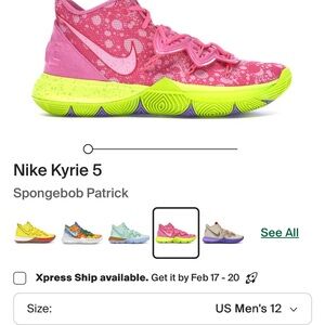 Nike Kyrie 5 Kids Sneakers - Pink and Neon Green